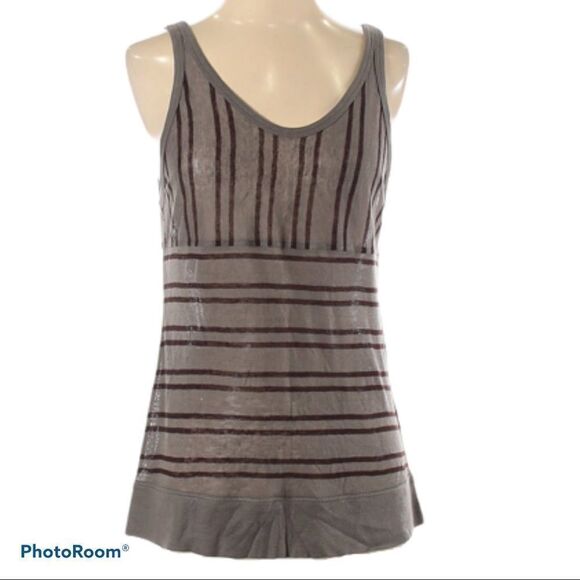 NWT T by ALEXANDER WANG rayon linen grey tank top - Picture 1 of 5